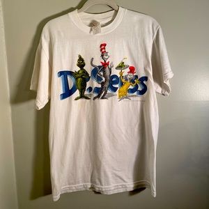 VINTAGE DR SEUSS Tee from 1999. GRINCH * CAT IN THE HAT * GREEN EGGS & HAM *